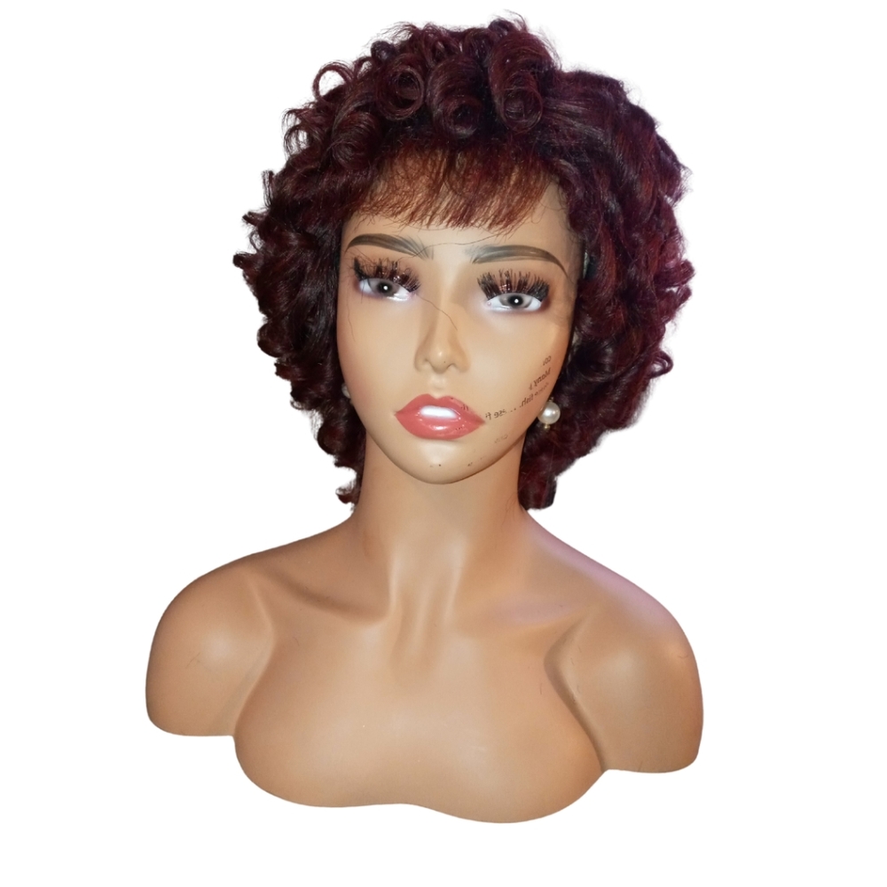 Candy Apple 🍎 | Red & Black Half Wig Synthetic Hair | Wigs via Instant Detailz